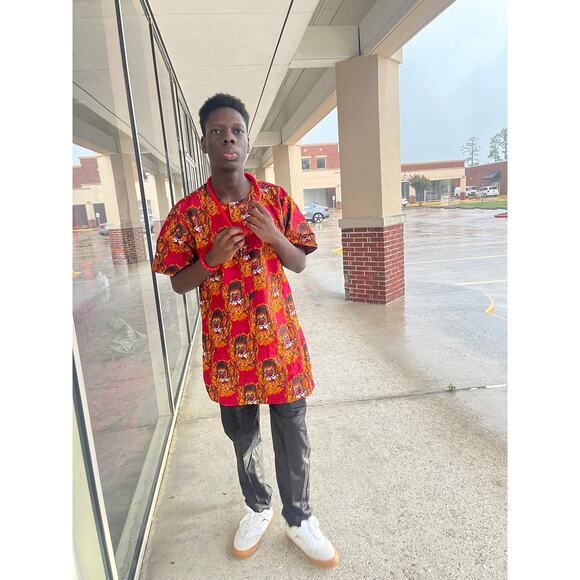 Igbo Traditional men top wedding African Ankara Isi - Agu wears,African attire - Picture 2 of 5